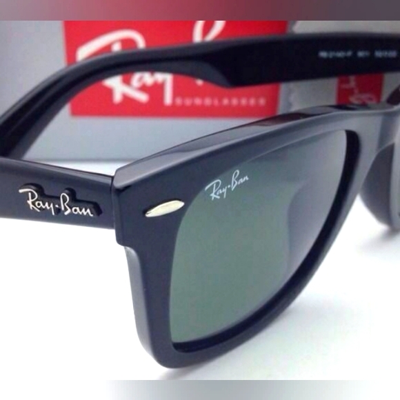 LIKE NEW RayBan Wayfarer Black RB2140 Men /Women Sunglasses - Picture 7 of 16